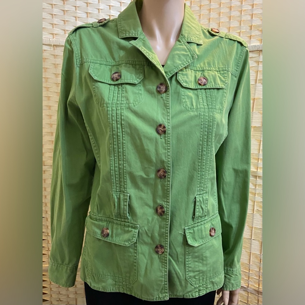 Sonoma Lifestyle Green Cotton Military Jacket - Size M-L